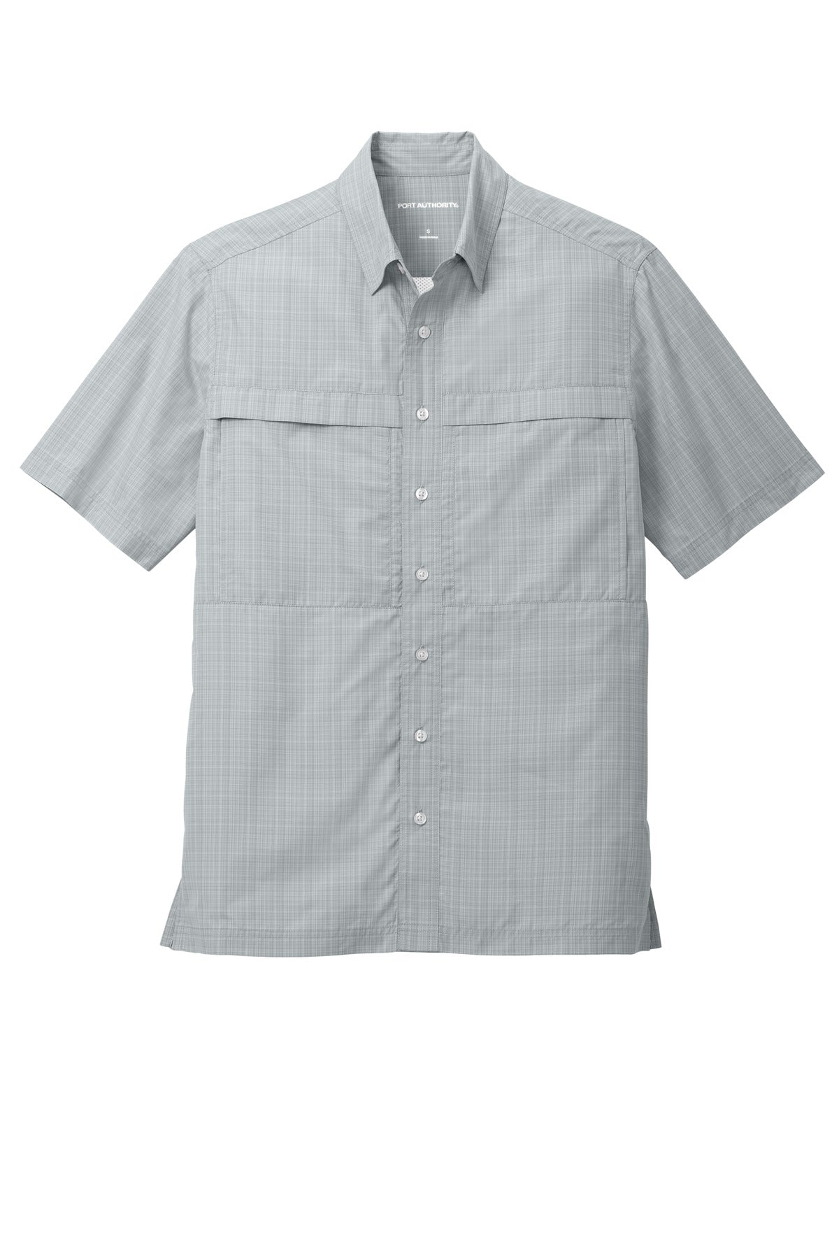 Silver/ Gusty Grey Crosshatch Plaid -