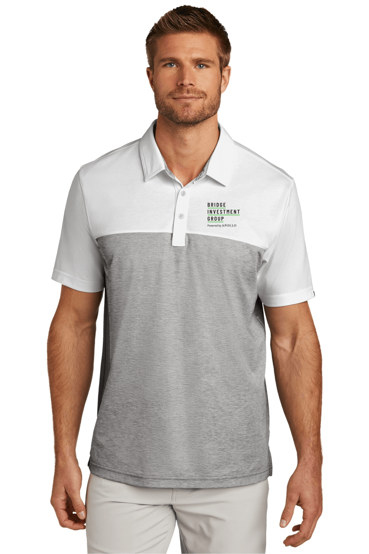 White/ Quiet Shade Grey Heather - BIG Logo
