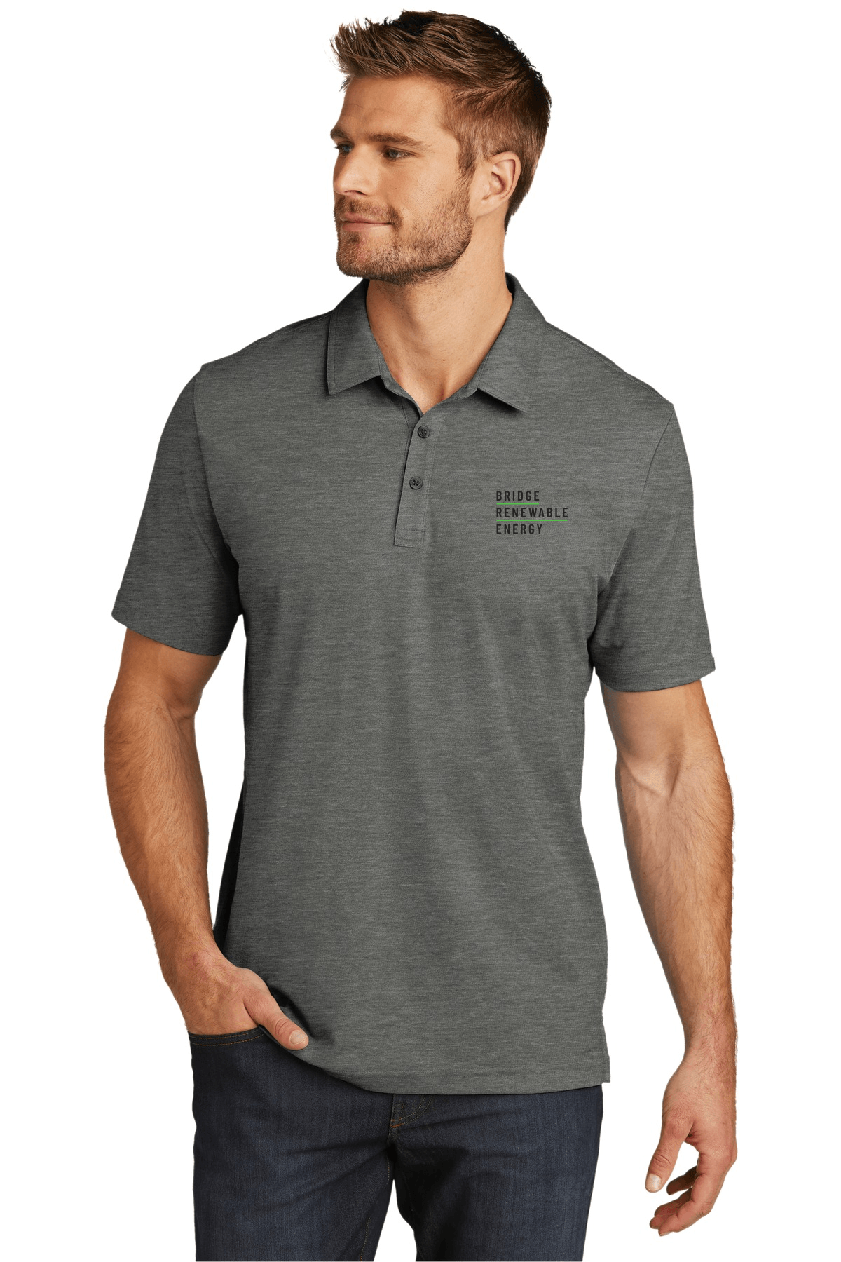 Quiet Shade Grey Heather - BRE Logo