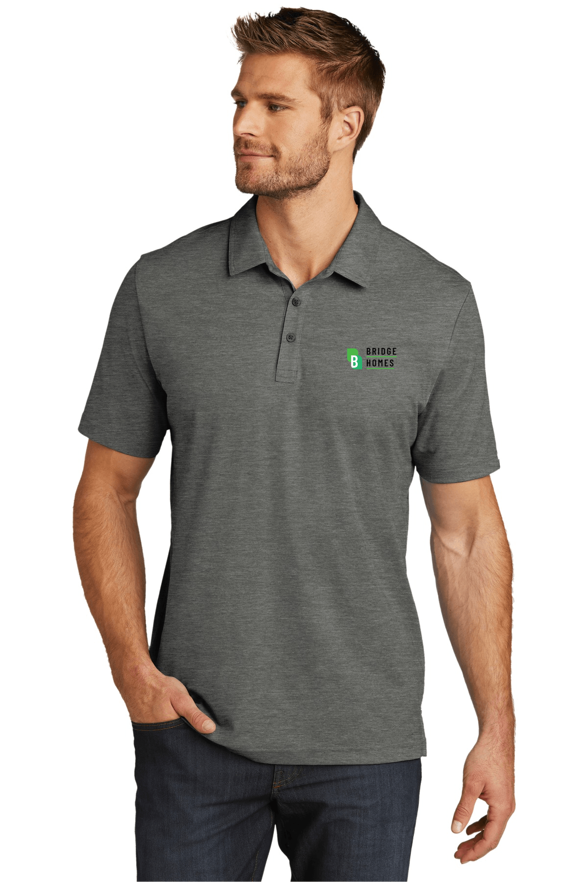 Quiet Shade Grey Heather - Bridge Homes Logo