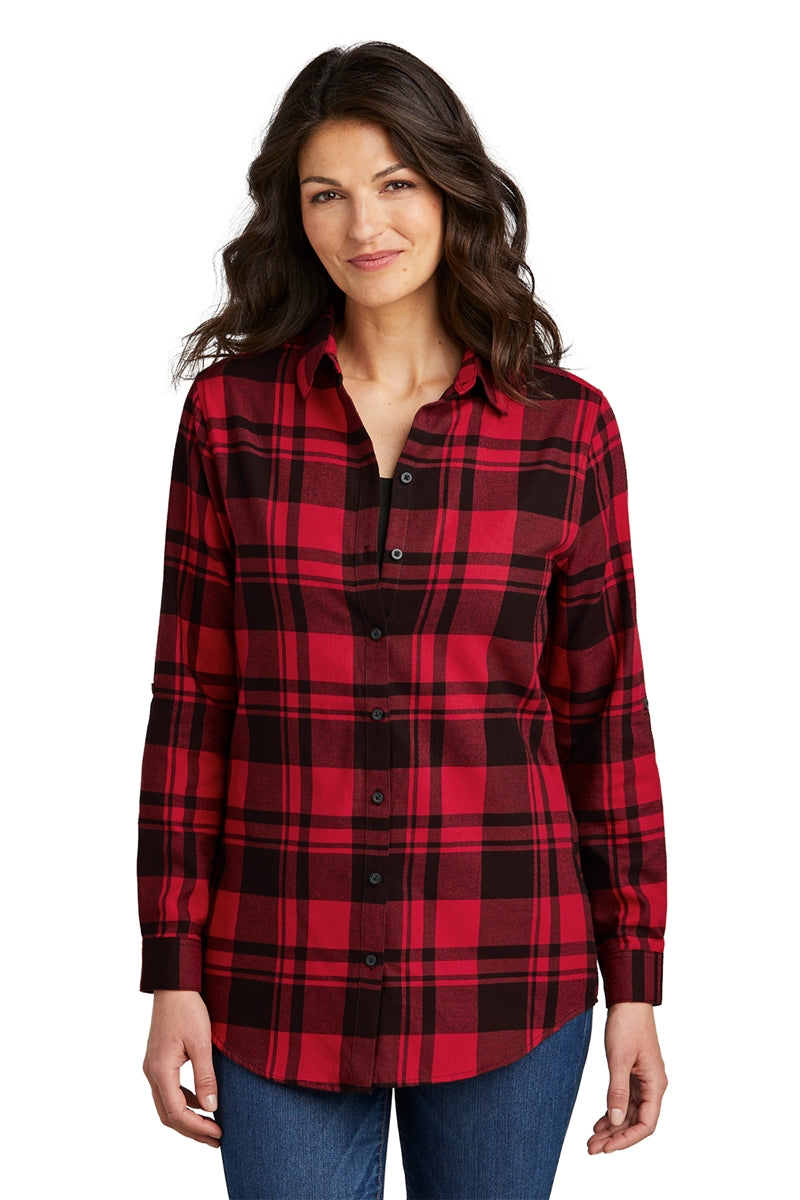 Port Authority Ladies Plaid Flannel Tunic