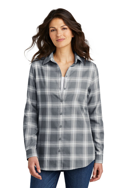 Port Authority Ladies Plaid Flannel Tunic
