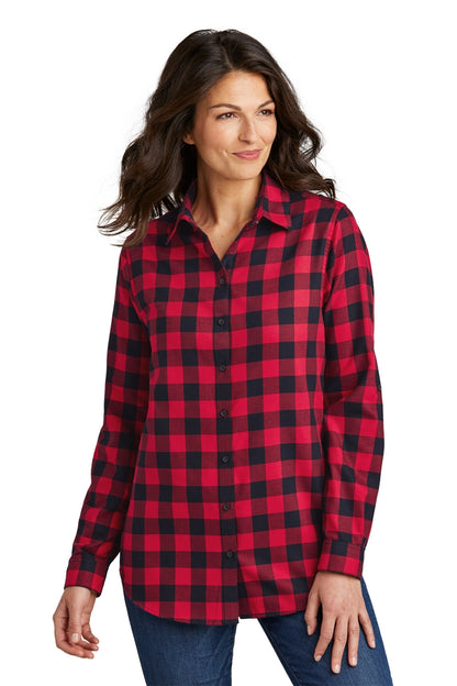 Port Authority Ladies Plaid Flannel Tunic