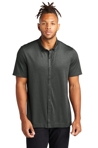 Mercer+Mettle Stretch Pique Full-Button Polo