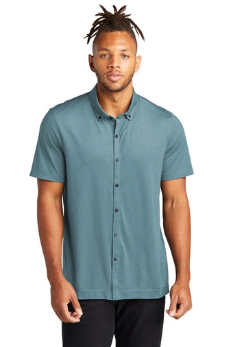 Mercer+Mettle Stretch Pique Full-Button Polo