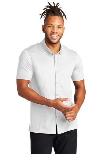 Mercer+Mettle Stretch Pique Full-Button Polo