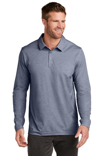 TravisMathew Oceanside Heather Long Sleeve Polo