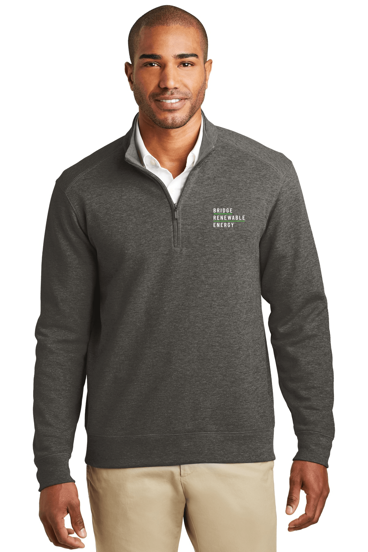 Charcoal Heather/ Medium Heather Grey - BRE Logo