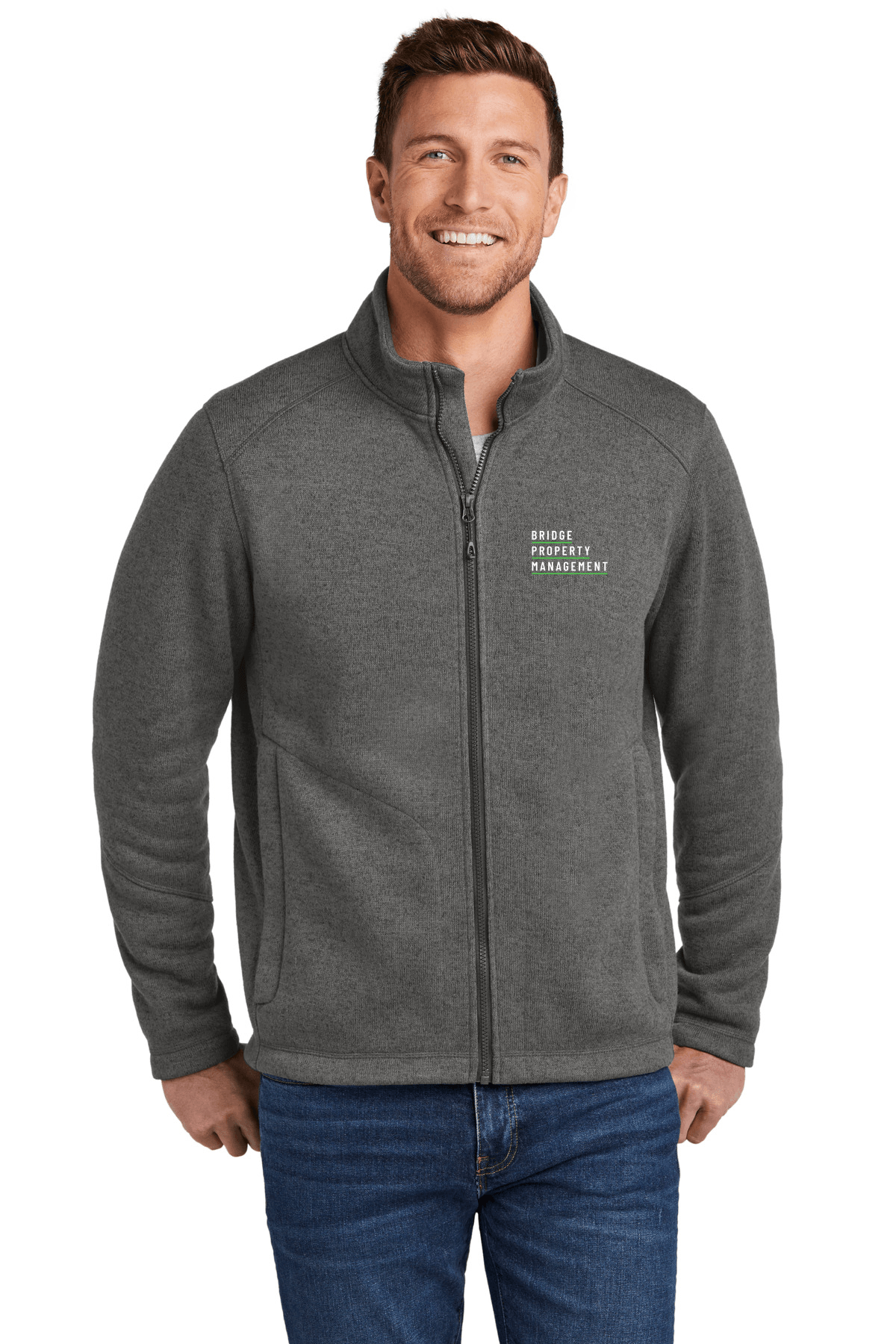 Grey Smoke Heather - BPM Logo