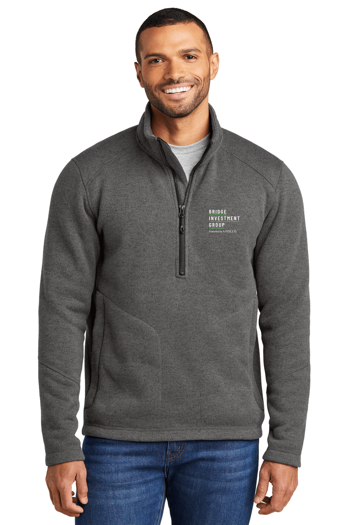 Grey Smoke Heather - BIG Logo